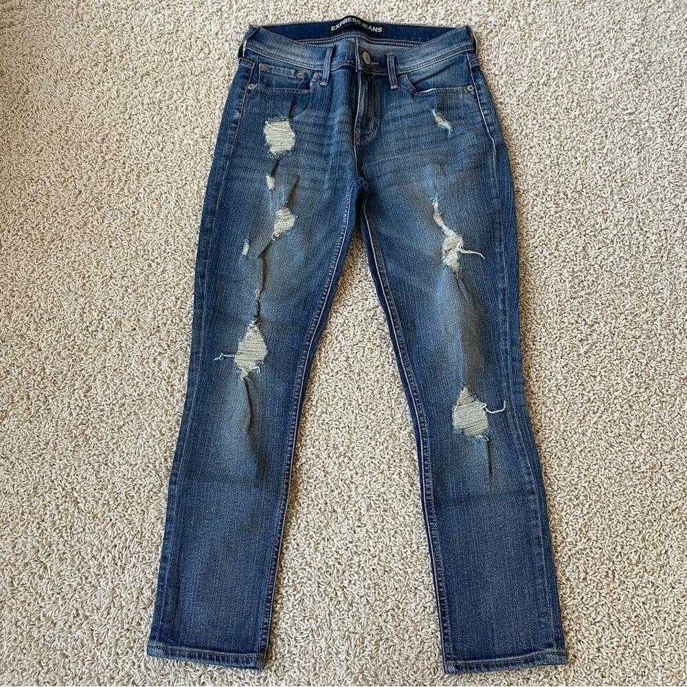 Express Skinny Jeans size 2 Destroyed Distressed